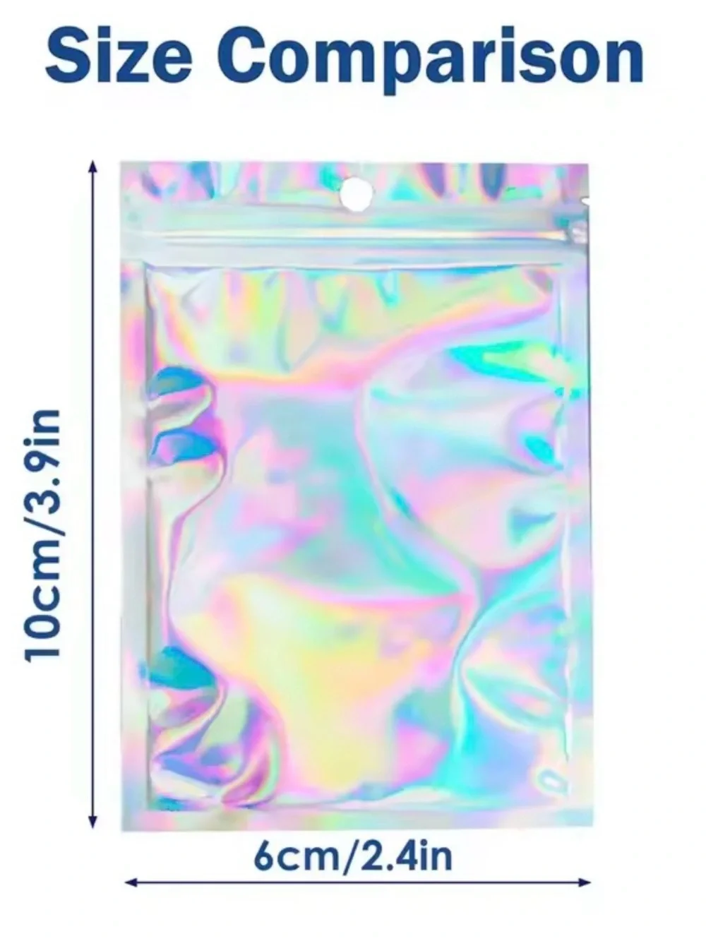 Holographic Iridescent Resealable Party Bags - 50 Pack